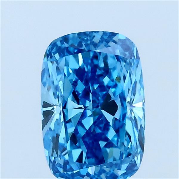 1ct Cushion FANCY VIVID BLUE VVS2 Lab Created Diamond