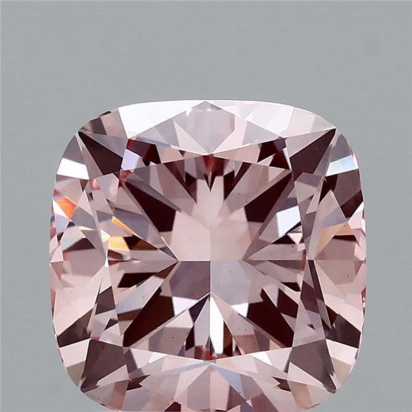 3.1ct Cushion FANCY INTENSE PINK VS1 Lab Created Diamond