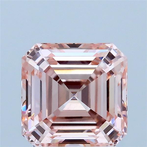 2ct Asscher FANCY INTENSE PINK VS1 Lab Created Diamond