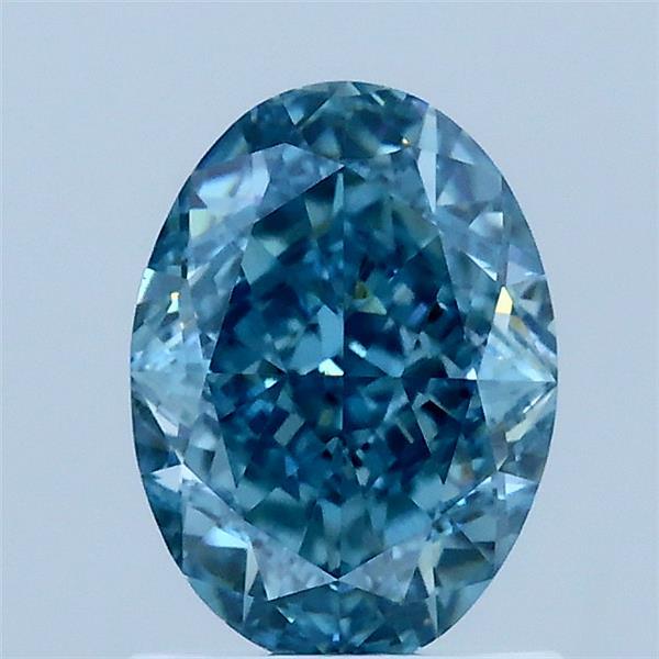 1.5ct Oval FANCY VIVID BLUE VVS2 Lab Created Diamond