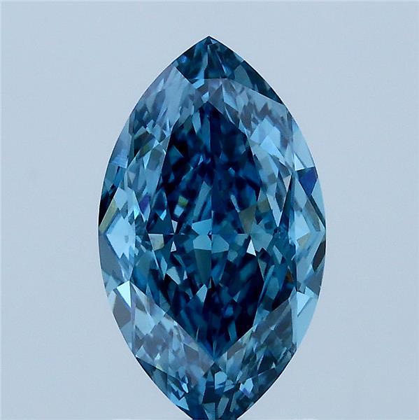 2.05ct Marquise FANCY VIVID BLUE VVS2 Lab Created Diamond