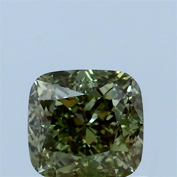 1.04ct Cushion FANCY GREENY VVS2 Lab Created Diamond
