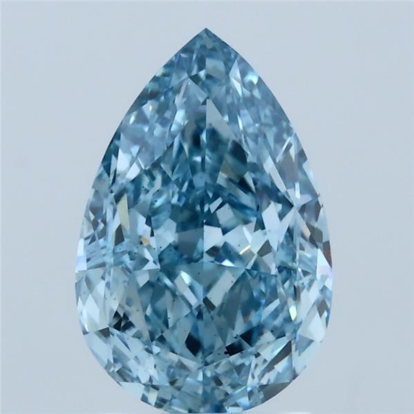 2.56ct Pear FANCY VIVID BLUE VS2 Lab Created Diamond