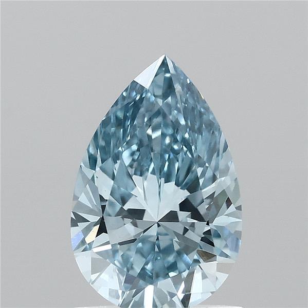 1.08ct Pear FANCY VIVID BLUE VVS2 Lab Created Diamond