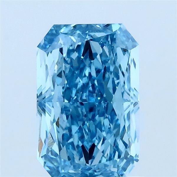 1.59ct Radiant FANCY VIVID BLUE VVS2 Lab Created Diamond