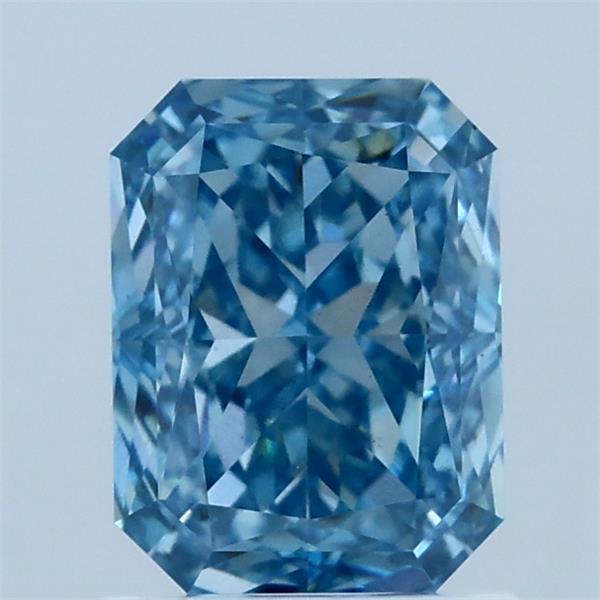 1.51ct Radiant FANCY VIVID BLUE VS1 Lab Created Diamond