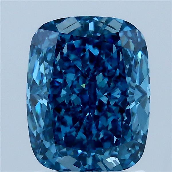 2.03ct Cushion FANCY VIVID BLUE VS1 Lab Created Diamond