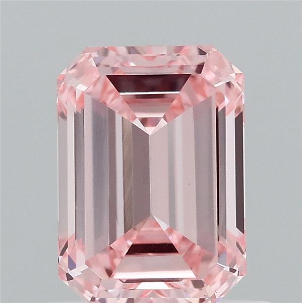 0.86ct Emerald FANCY INTENSE PINK VS1 Lab Created Diamond
