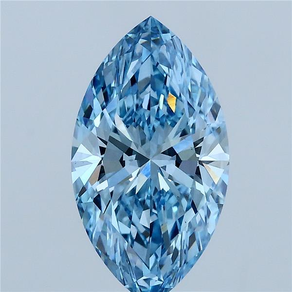 2.11ct Marquise FANCY VIVID BLUE VS1 Lab Created Diamond