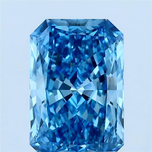 1.52ct Radiant FANCY VIVID BLUE VS1 Lab Created Diamond