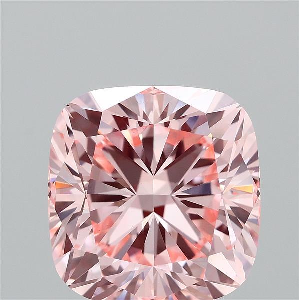 3.03ct Cushion FANCY INTENSE PINK VS1 Lab Created Diamond