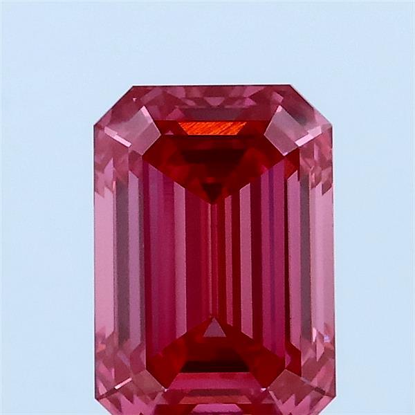 1.51ct Emerald FANCY VIVID PINK VS1 Lab Created Diamond