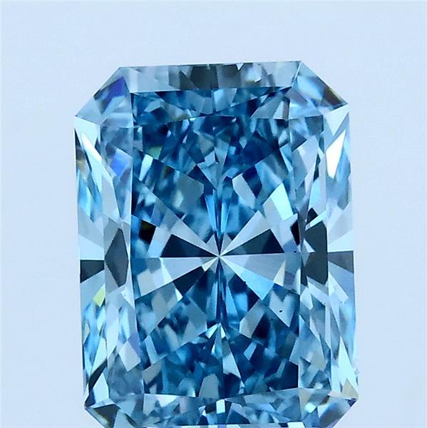 2.03ct Radiant FANCY VIVID BLUE VS2 Lab Created Diamond