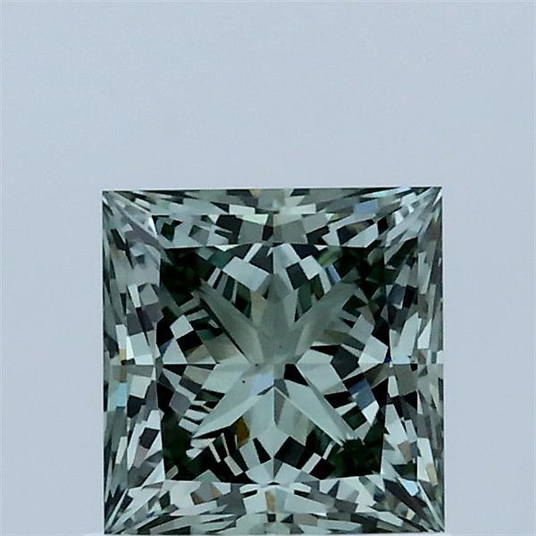1.01ct Princess FANCY VIVID GREEN VS1 Lab Created Diamond