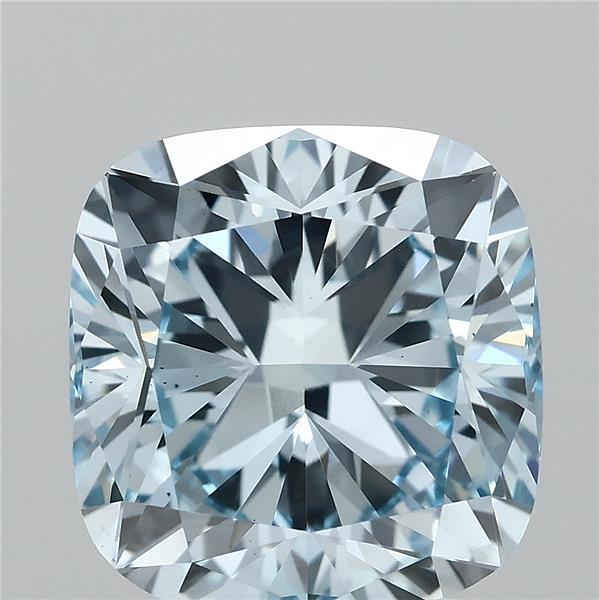 2.79ct Cushion FANCY VIVID BLUE VS1 Lab Created Diamond