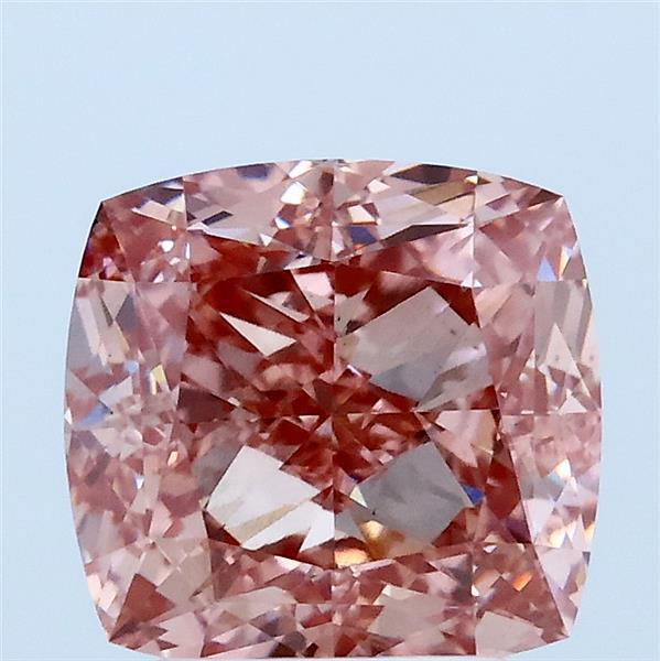 3.01ct Cushion FANCY VIVID PINK VS1 Lab Created Diamond