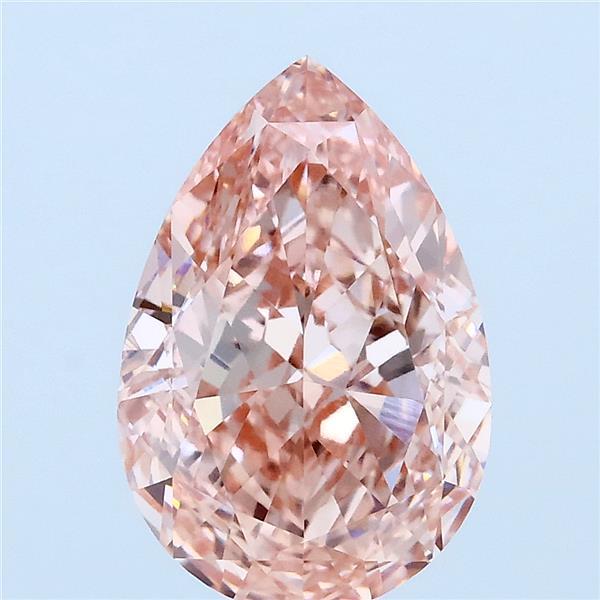 3.57ct Pear FANCY VIVID PINK VVS2 Lab Created Diamond
