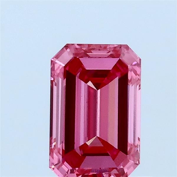 0.83ct Emerald FANCY VIVID PINK VS1 Lab Created Diamond
