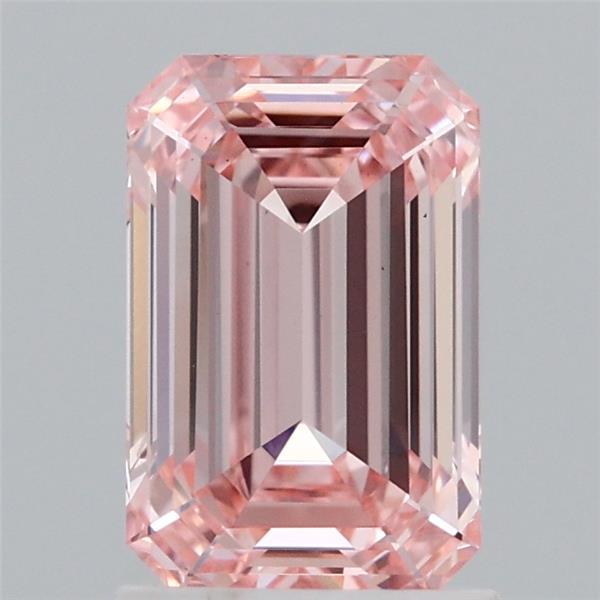 1.7ct Emerald FANCY INTENSE PINK VS1 Lab Created Diamond