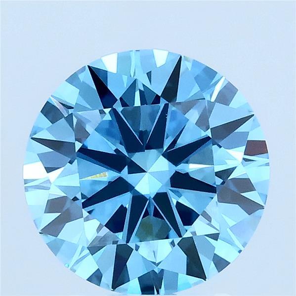 2.01ct Round FANCY VIVID BLUE VVS1 Lab Created Diamond