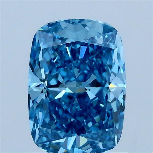 1.15ct Cushion FANCY VIVID BLUE VS1 Lab Created Diamond