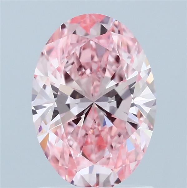 1.45ct Oval FANCY VIVID PINK VS1 Lab Created Diamond