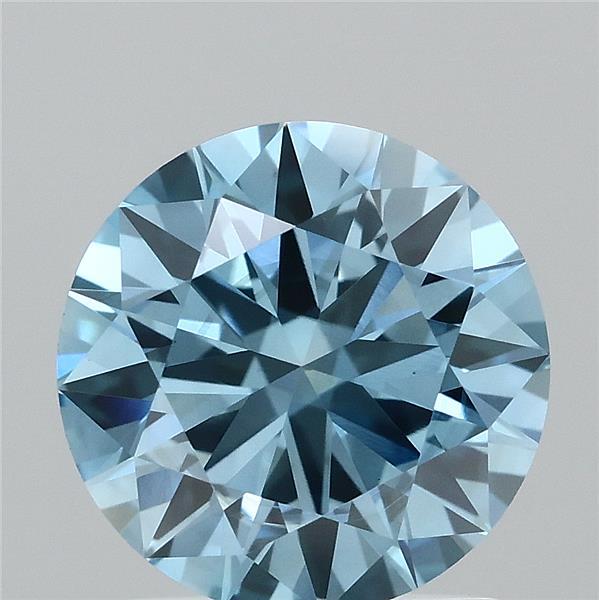 1.5ct Round FANCY VIVID BLUE VS1 Lab Created Diamond
