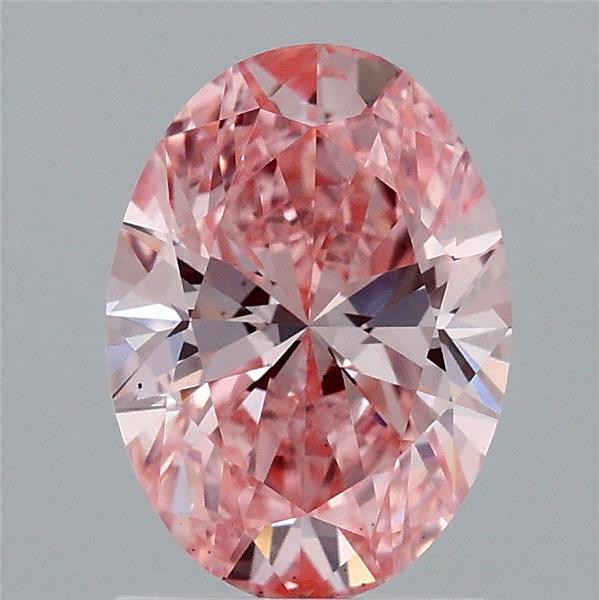 1.5ct Oval FANCY VIVID PINK VS2 Lab Created Diamond