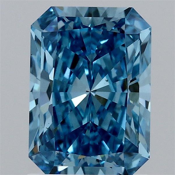1.58ct Radiant FANCY VIVID BLUE VS1 Lab Created Diamond