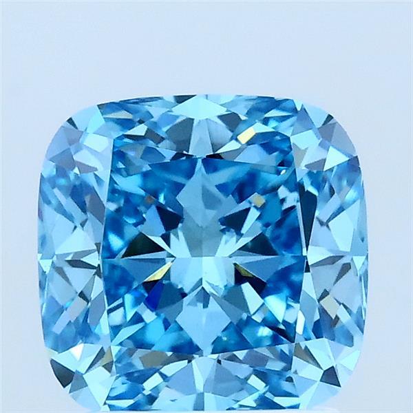 2.02ct Cushion FANCY VIVID BLUE VS1 Lab Created Diamond