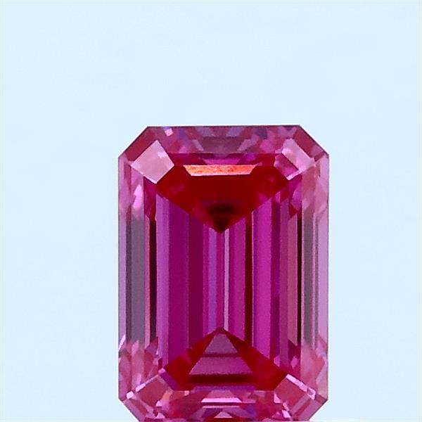 0.82ct Emerald FANCY VIVID PINK VVS2 Lab Created Diamond