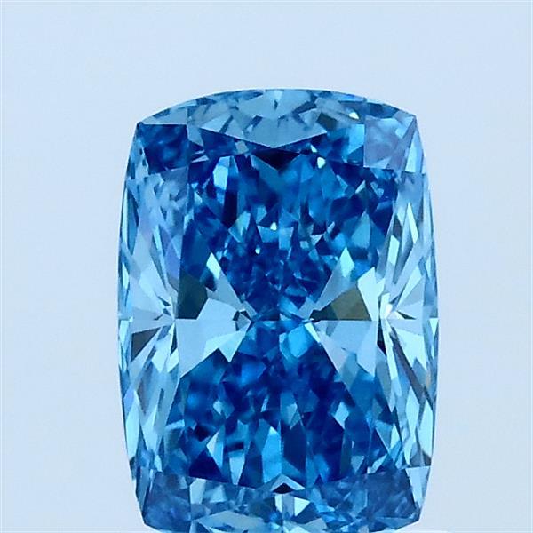 1.03ct Cushion FANCY VIVID BLUE VS1 Lab Created Diamond