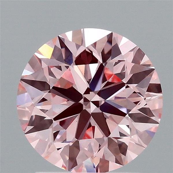 2.01ct Round FANCY VIVID PINK VS1 Lab Created Diamond