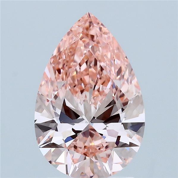 2.1ct Pear FANCY VIVID PINK VS1 Lab Created Diamond