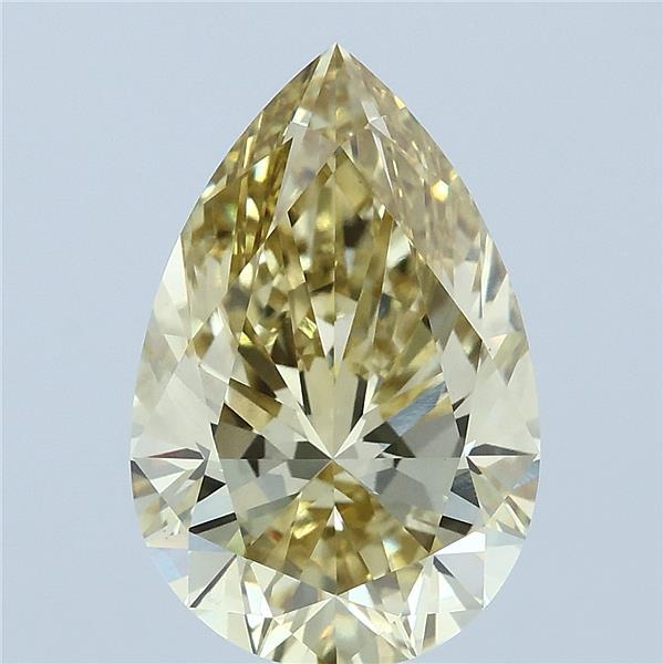 3.5ct Pear FANCY YELLOW VS1 Lab Created Diamond