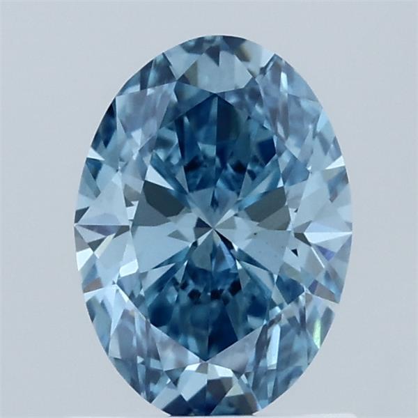 1ct Oval FANCY VIVID BLUE VVS2 Lab Created Diamond