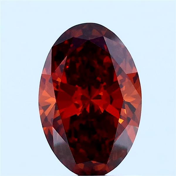 1ct Oval FANCY DEEP ORANGE VVS2 Lab Created Diamond