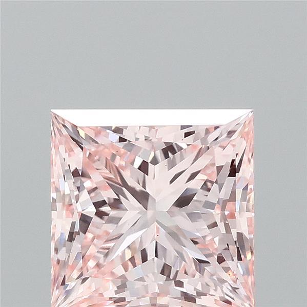 2.44ct Princess FANCY INTENSE PINK VS1 Lab Created Diamond