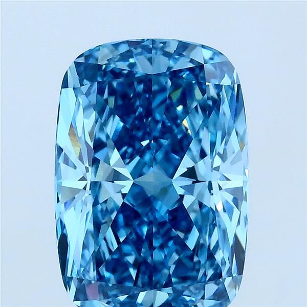 3.13ct Cushion FANCY VIVID BLUE VS1 Lab Created Diamond