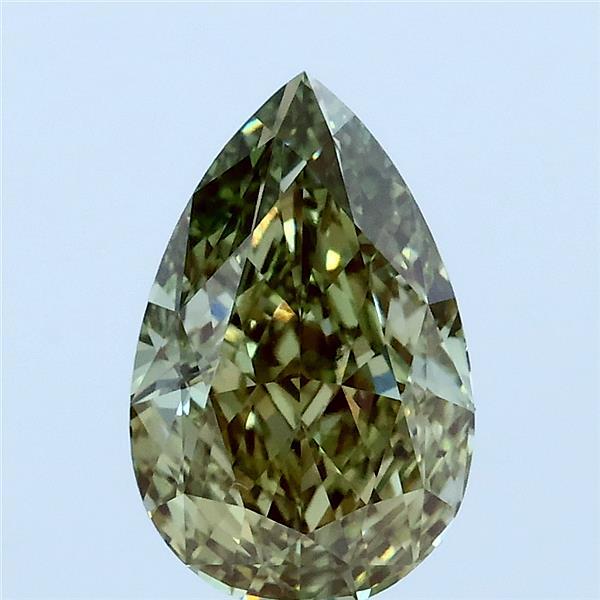 2.07ct Pear FANCY INTENSE GREEN VS2 Lab Created Diamond