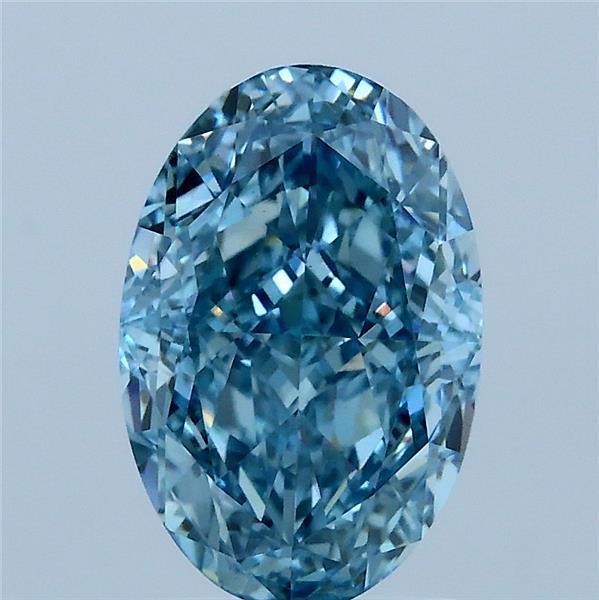 2.33ct Oval FANCY VIVID BLUE VVS2 Lab Created Diamond