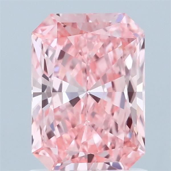 1.39ct Radiant FANCY VIVID PINK VVS2 Lab Created Diamond
