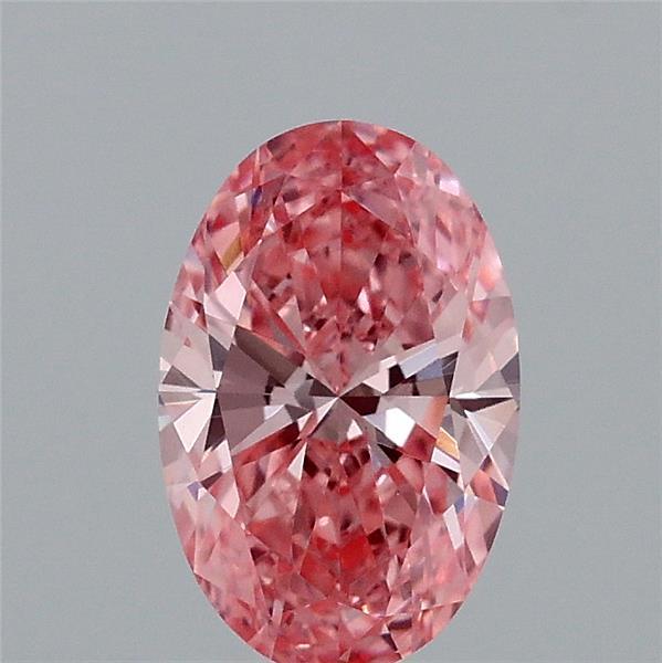 0.86ct Oval FANCY VIVID PINK VVS2 Lab Created Diamond