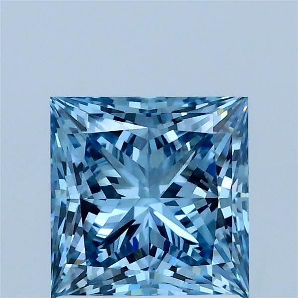 1.53ct Princess FANCY VIVID BLUE VS1 Lab Created Diamond