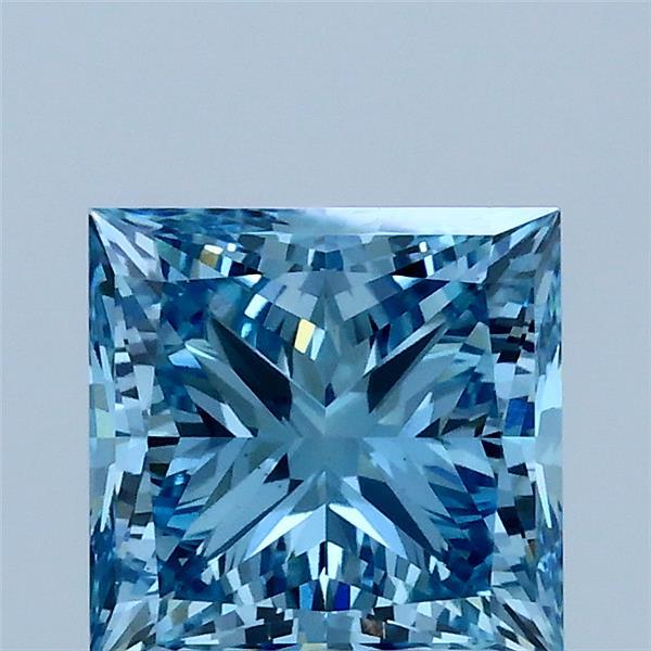 2ct Princess FANCY VIVID BLUE VS1 Lab Created Diamond