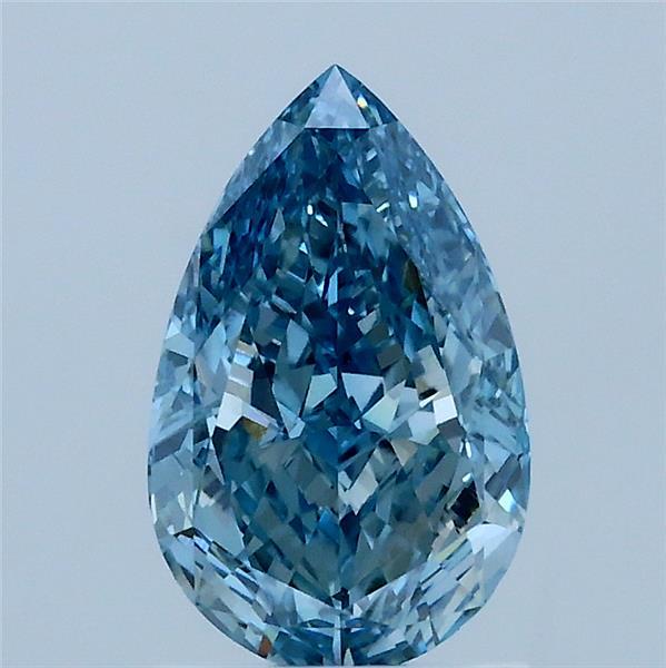1.52ct Pear FANCY VIVID BLUE VVS2 Lab Created Diamond