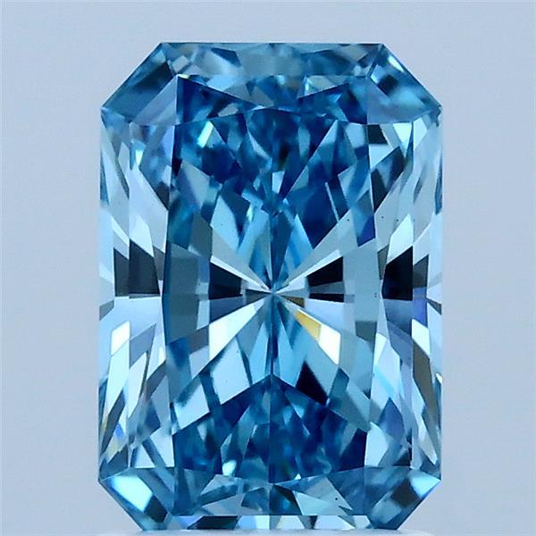 1.52ct Radiant FANCY VIVID BLUE VS1 Lab Created Diamond