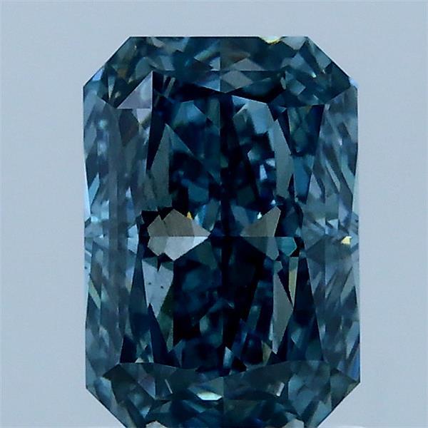 1.55ct Radiant FANCY VIVID GREENISH BLUE VS2 Lab Created Diamond