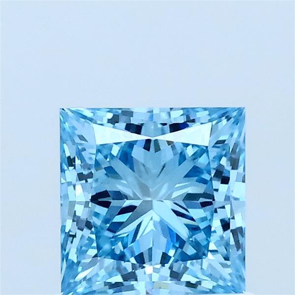 1.01ct Princess FANCY VIVID BLUE VVS2 Lab Created Diamond