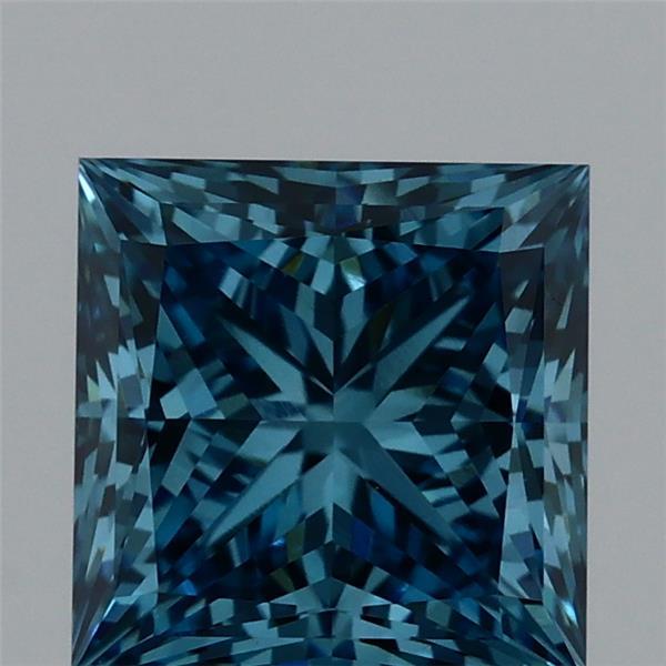 1.57ct Princess FANCY VIVID BLUE VVS1 Lab Created Diamond